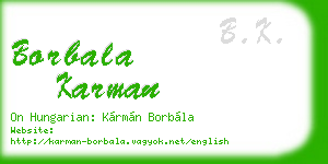 borbala karman business card